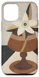iPhone 14 Pro Abstract Flower in Vase Modern Painting Pastel Colors Case