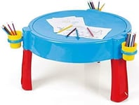 Dolu Blue 3-in-1 Activity Sand and Water Play Table Blue Activity Table with Lid