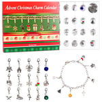 Advent Christmas Charm Calendar, Advents Calender for Girls 2021, DIY Christmas Advent Calendar Bracelet Necklace Set, Fashion Jewelry Set, Pendant Jewelry, Beautiful Gifts for Girls (24pcs) (digital)