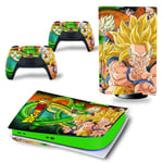 Kit De Autocollants Skin Decal Pour Console De Jeu Ps5 Corps Entier Anti-Rayures Dragon Ball Dragon, Version Cd-Rom T1626