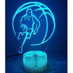 XM8426-3D Optisk illusion Basket Nattlampa Art Deco Lampa Lampor LED Dekoration Lampor Touch Control 7 färger