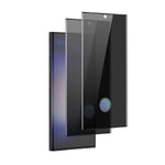 2 PACK- Fingerprint Unlock Sekretess Skärmskydd Samsung Galaxy S24 ULTRA 5G, Privacy Screen Protector
