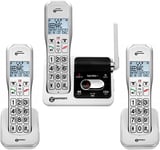 Geemarc Amplidect 595 Amplified Cordless Phone + TWO Extra Cordless Handset - Home Phone Solution for the Hard of Hearing with Amplified Ringer and Flashing light - Ergonomic Design and Large Display