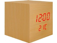 LTC Radio Alarm Clock LED Cube Alarm Clock with Thermometer LXLTC04