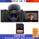 Sony ZV-1 Noir + 1 SanDisk 1TB Extreme PRO UHS-I SDXC 170 MB/s + Guide PDF ""20 TECHNIQUES POUR RÉUSSIR VOS PHOTOS