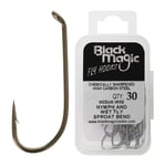 Black Magic Fly Hooks Size 4 Qty 30