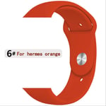 SQWK Strap For Apple Watch Band Silicone Pulseira Bracelet Watchband Apple Watch Iwatch Series 5 4 3 2 38mm or 40mm ML for hermes orange 6