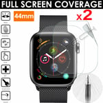 2x FULL SCREEN TPU Screen Protector Covers for Apple Watch Series 6, SE, 5 44mm