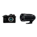 Panasonic LUMIX DC-G9EB-K G9 Mirrorless Camera Body Only - Black + H-RS100400E 100-400 mm Leica DG Vario-Elmar Power Lens for Camera