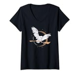 Womens Harry Potter Happy Holidays Hedwig V-Neck T-Shirt