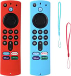 Bleu et Rouge Protection t¿¿l¿¿commande Fire TV Stick Coque Fire TV Stick Silicone Compatible avec Fire TV Stick 4K /4K Max Alexa