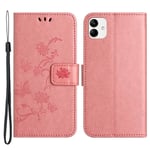 Läderfodral Fjärilar Samsung Galaxy A04 Rosa