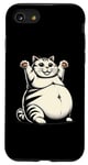 Coque pour iPhone SE (2020) / 7 / 8 Motif de gros chat amusant pour les amoureux des animaux
