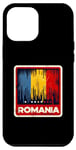 Coque pour iPhone 14 Pro Max Bannière roumaine vintage fan drapeau roumain art rétro