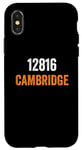 Coque pour iPhone X/XS Code postal 12816 Cambridge, déménagement vers 12816 Cambridge