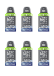 Dove Men+Care Clean Comfort Antiperspirant Aerosol Spray 75ml TRAVEL SIZE x 6