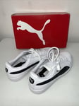 PUMA Mens Smash Leather Trainers Shoes White / Black Size 8 New In Box