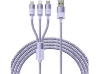Baseus StarSpeed 3-in-1 USB-A - Micro-USB / Lightning / USB-C 3.5A cable 1.2m purple