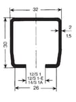 Nord Tech Running track c-profile 4 meter