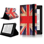 FINDING CASE For Amazon Kindle Paperwhite 1/2/3/4 Gen,Leather PU Flip Folio Cover for Amazon Kindle Paperwhite e-reader (Fits All 2012,2013,2015 and 2018 Versions) Union Jack/UK Flag