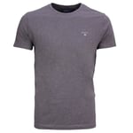Gant Men's T-Shirt Basic Dark Grey Plain 234100 95 Anthracite Melange