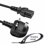 3M Metre UK Mains Power Plug to IEC C13 Kettle Lead Cable Cord for PC Monitor TV