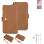2in1 protection case for Ulefone Power Armor 14 Pro wallet brown cover pouch