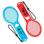 Raquette de Tennis pour Nintendo Switch - Raquette de Tennis pour les Manettes  pour Nintendo Switch Joy-Con(2PC , Bleu+ Rouge)