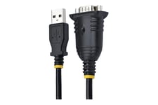 StarTech.com 3ft (1m) USB to Serial Cable, DB9 Male RS232 to USB Converter, USB to Serial Adapter for PLC/Printer/Scanner/Network Switches, USB to COM Port Adapter - Prolific IC, Automatic Handshake, Windows/macOS (1P3FP-USB-SERIAL) - serielt kabel - DB-9