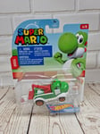 Hot Wheels Super Mario Character Cars Die Cast Car Yoshi - New Sealed - 4/8