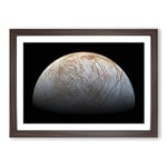 Big Box Art Planet Jupiter Moon Space Framed Wall Art Picture Print Ready to Hang, Walnut A2 (62 x 45 cm)
