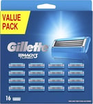 Value Pack 16 Lames GILLETTE MACH3 TURBO Recharges Rasoir Gilette Match 3 Mach *