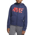 Nike Dry Graphic Full Zip Hoodie Enfants Hoodie Enfant Midnight Navy/University Red FR : S (Taille Fabricant : S)