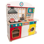 Little Tikes - Wooden Deluxe Kitchen - Colourful Kitchen Playtime for Pretend Cooker, Baker & Chef - Water and Cooking Sound Effects - All Accessories Included – FSC Certified for 3 Years Old and Up
