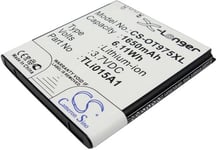Kompatibelt med Alcatel One Touch 975, 3.7V, 1650 mAh