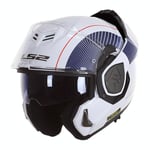 LS2, Casque Moto modulable ADVANT Cooper Blanc Bleu, XXL