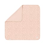 LÄSSIG Couverture câline pour bébé Couverture douillette certifiée GOTS douce/Interlock Baby Blanket 80 x 80 cm Dots powder pink
