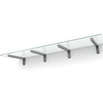 designtak entrétak easy collection bold small console silver - frosted glass
