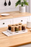 Multifunctional Kitchen Rotating Storage Spice Rack, Pull-out Countertop Storage Shelf