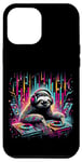iPhone 12 Pro Max Sloth Wearing Headphones Music DJ Turntables Case