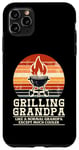 Coque pour iPhone 11 Pro Max Papy Grillades Viande Barbecue Grill Cuisinier Barbecue