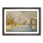 Big Box Art The Lighthouse Groix by Paul Signac Framed Wall Art Picture Print Ready to Hang, Walnut A2 (62 x 45 cm)