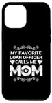 Coque pour iPhone 12 Pro Max L'agent de prêt préféré m'appelle maman fête des mères fière maman