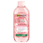 Garnier Skin Active - Solution Micellaire à l'Eau de Rose Tout-En-1 - Peaux Ternes et Sensibles - Grand Format 400 ml