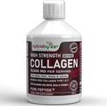 Collagen Liquid 10000Mg, Hydrolysed Peptides | Hyaluronic Acid, Biotin, Silica,