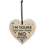 Funny Valentines Day Gift Idea For Him Her Novelty Wood Heart Gift For Boyfriend