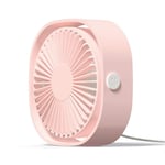 Mini USB Desktop Fan, 3 Speed Personal Portable Cooling Fan with 360 Rotation Adjustable Angle for Office Household Traveling Car,Pink