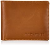 JACK & JONES Men's Jacside Leather Wallet cardholder, Cognac, Keine Angabe