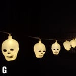 Best Led Pumpkin String Fairy Lights Lantern Party Home G White Big Skull