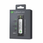 USB-lader GP for li-ion 18650 / 18500 / 26650 / 10440 / 14500 inkl 1x 18650 3350mah